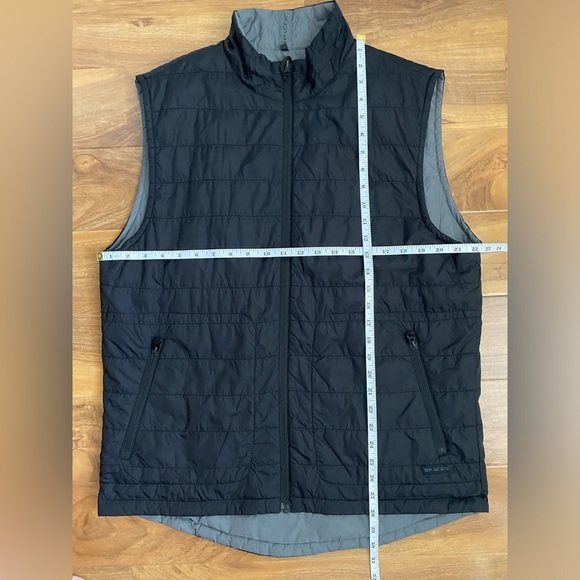 SpaceX Men's Black Gray Reversible Quilted Puffer Vest Outdoor Space Science XL - Picture 9 of 9